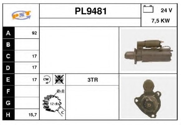 SNRA PL9481 Starter